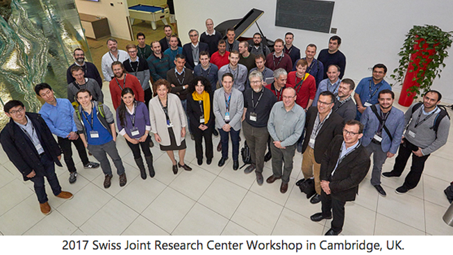 Attendees of the 2017 Swiss Joint Research Center Workshop in Cambridge, UK