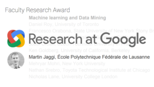 image: Martin Jaggi Wins 2016 Google Faculty Research Award