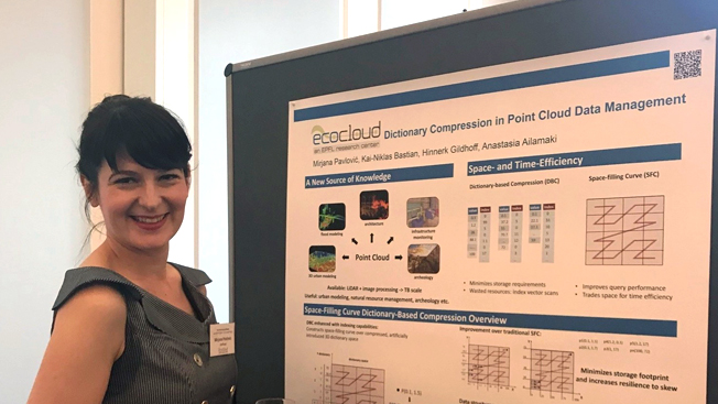 Mirjana Pavlovic, a senior Ph.D. student, and Anastasia Ailamaki, Professor and Director of DIAS Lab at EPFL, won the distinction for their paper - Dictionary Compression in Point Cloud Data Management.
